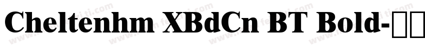 Cheltenhm XBdCn BT Bold字体转换